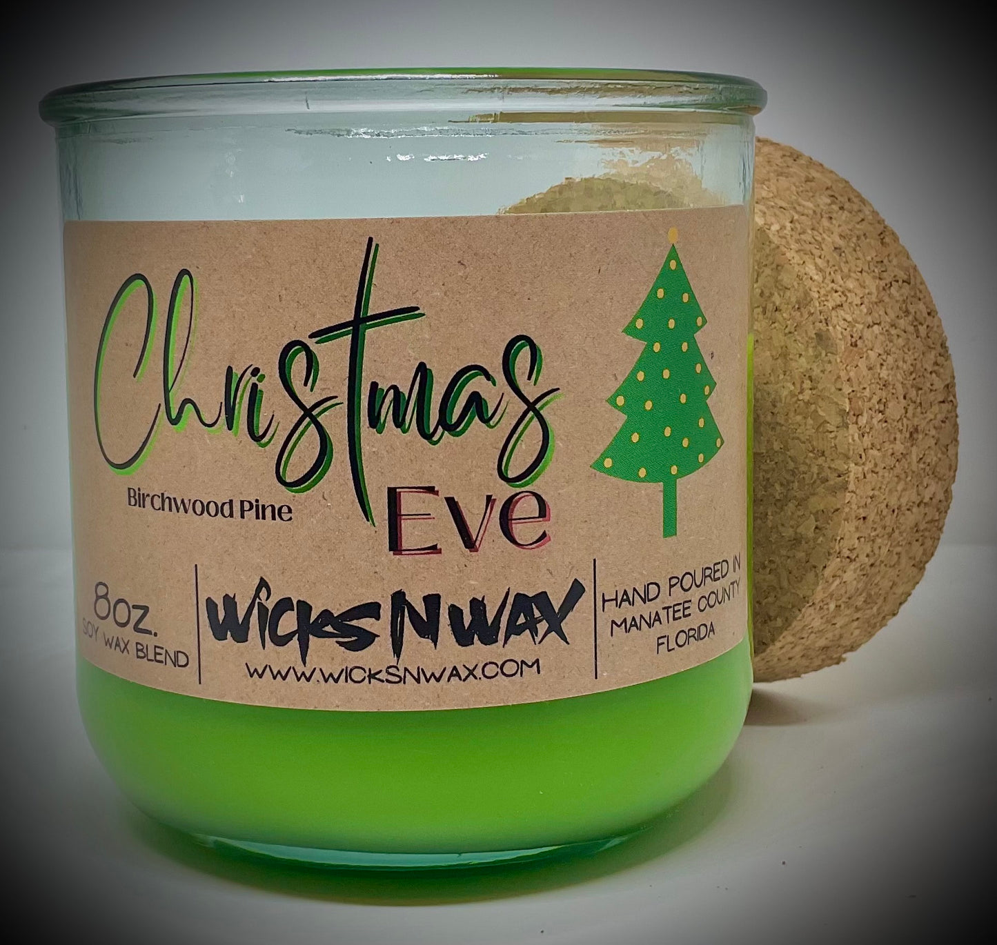 Christmas Eve | Candle | 100% Recycled Glass | WicksNWax