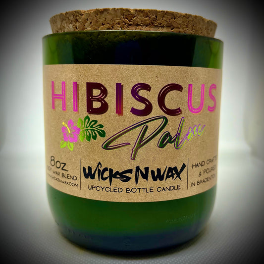 Hibiscus Palm | Champagne Bottle Candle | WicksNWax