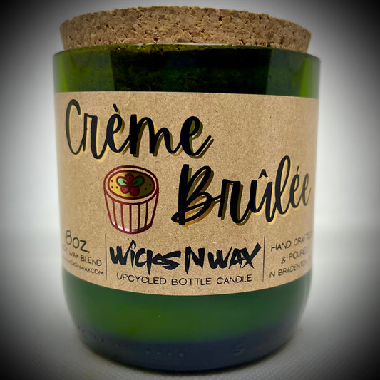Creme Brûlée | Champagne Bottle Candle | WicksNWax