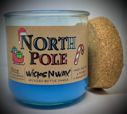 North Pole | Candle | 100% Recycled Glass | WicksNWax
