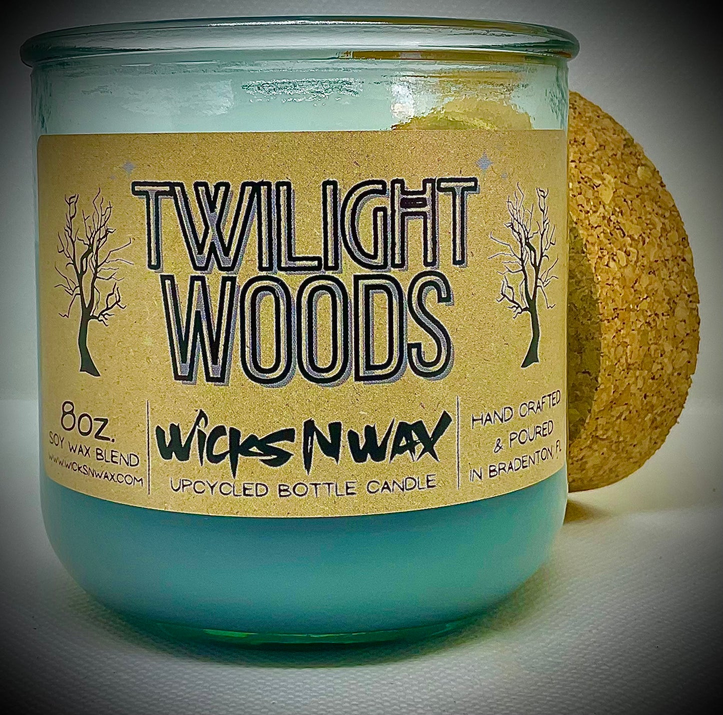Twilight Woods | Candle | 100% Recycled Glass | WicksNWax