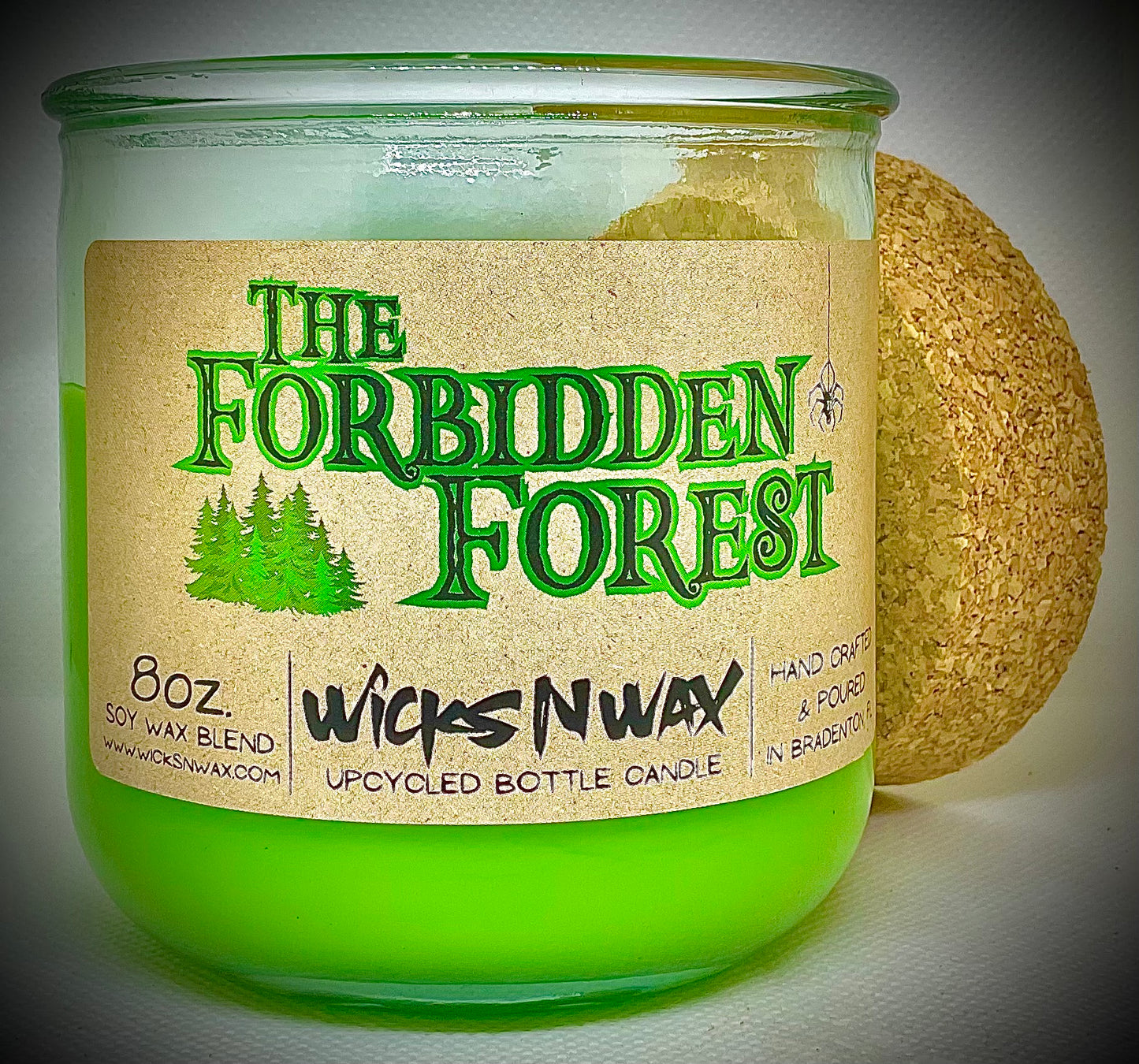 Forbidden Forest | Candle | 100% Recycled Glass | WicksNWax