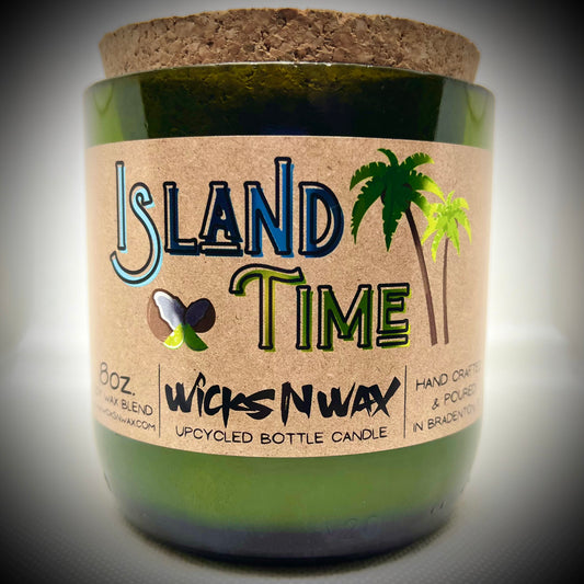 Island Time | Champagne Bottle Candle | WicksNWax