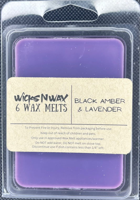 Black Amber & Lavender | Melts | WicksNWax