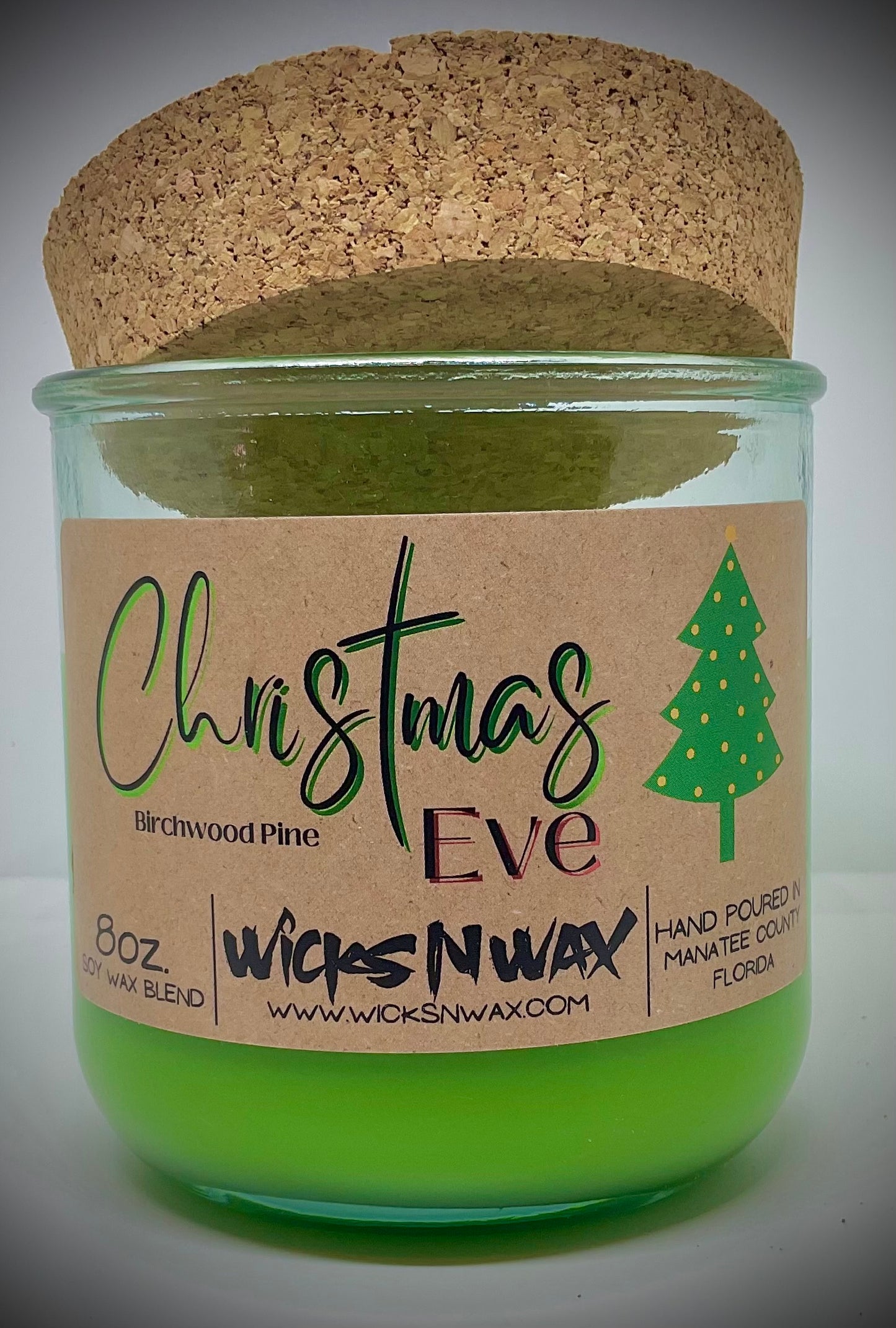 Christmas Eve | Candle | 100% Recycled Glass | WicksNWax