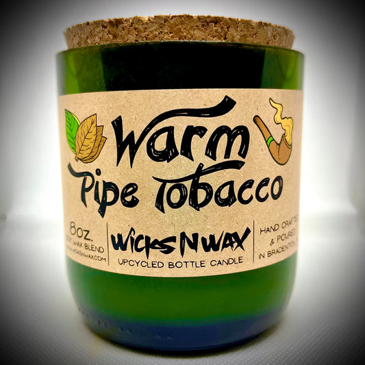 Warm Pipe Tobacco | Champagne Bottle Candle | WicksNWax