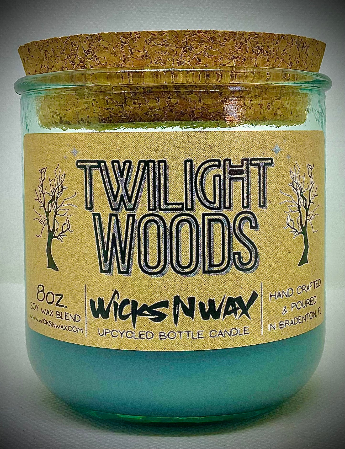 Twilight Woods | Candle | 100% Recycled Glass | WicksNWax