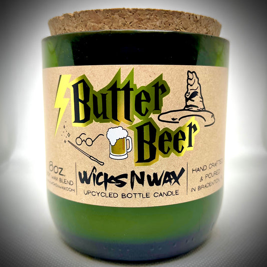 Butter Beer | Champagne Bottle Candle | WicksNWax