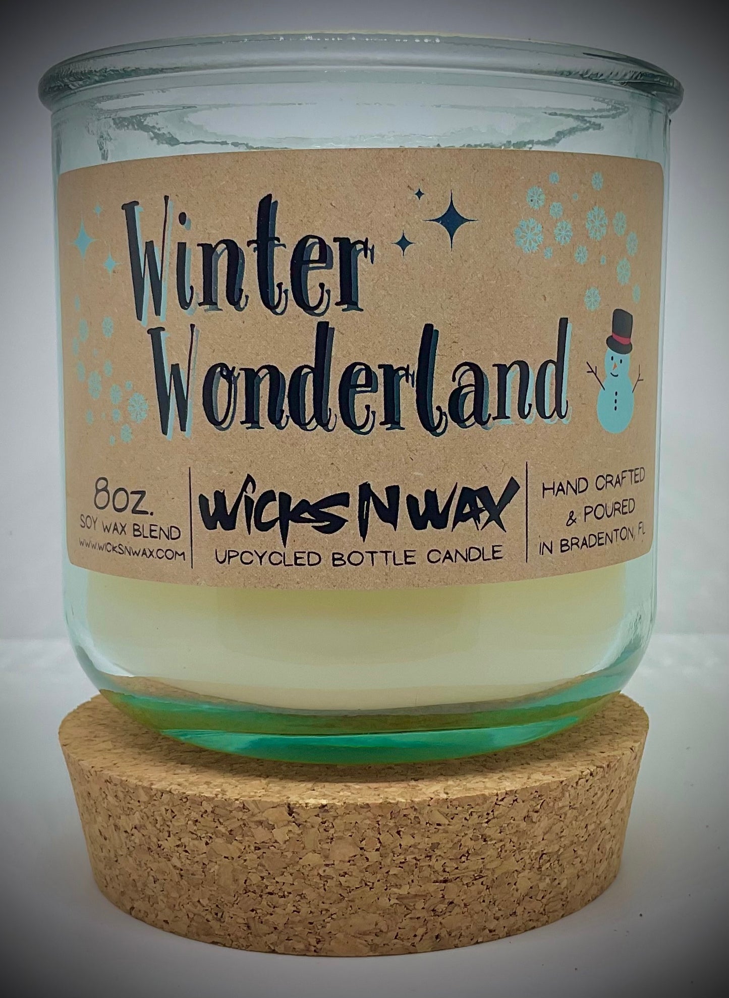 Winter Wonderland | Candle | 100% Recycled Glass | WicksNWax