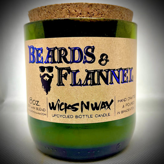 Beards & Flannel | Champagne Bottle Candle | WicksNWax