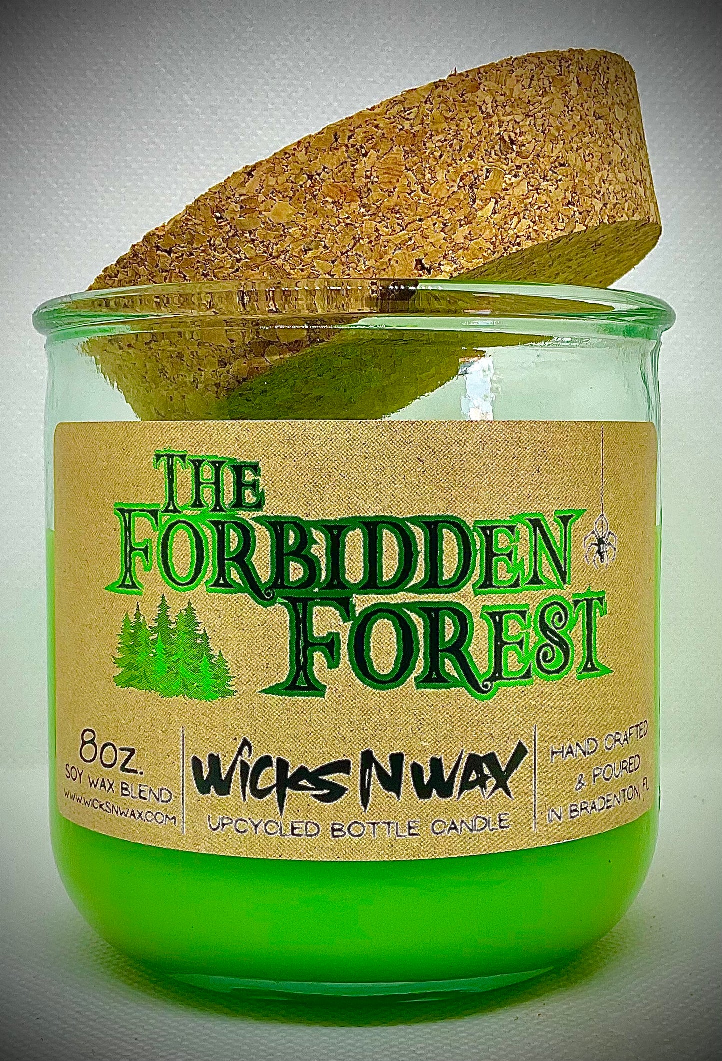 Forbidden Forest | Candle | 100% Recycled Glass | WicksNWax