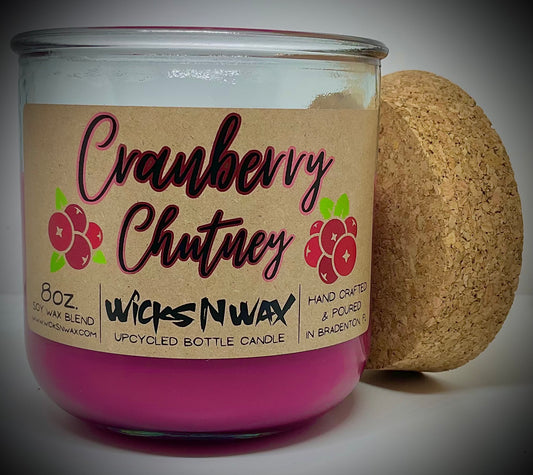 Cranberry Chutney | Candle | 100% Recycled Glass | WicksNWax