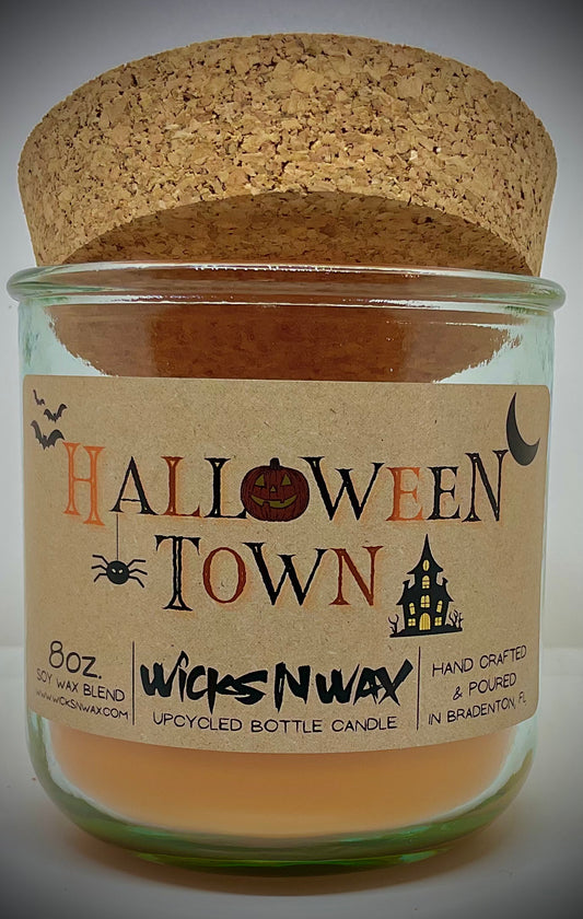 Halloween Town | Candle | 100% Recycled Glass | WicksNWax