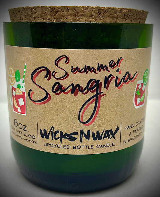 Summer Sangria | Champagne Bottle Candle | WicksNWax