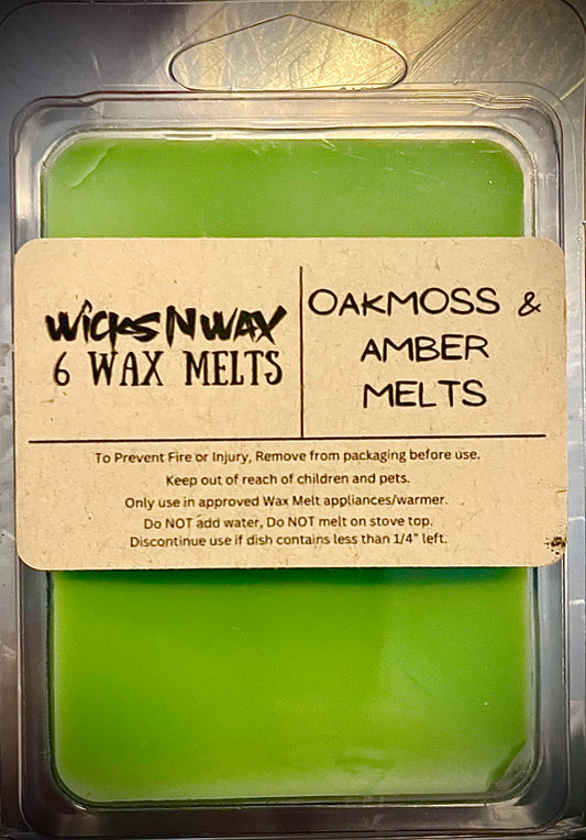 Oakmoss & Amber | Melts | WicksNWax