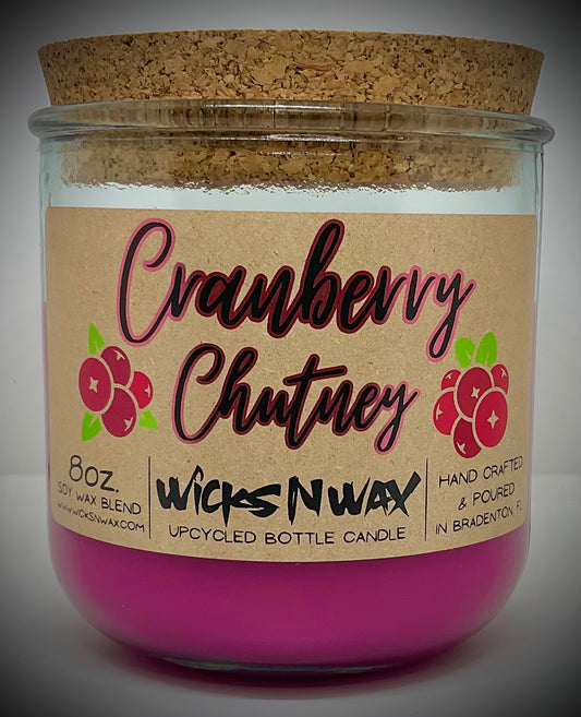 Cranberry Chutney | Candle | 100% Recycled Glass | WicksNWax