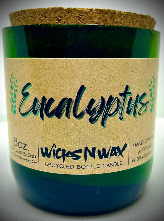 Eucalyptus | Champagne Bottle Candle | WicksNWax