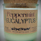 Peppermint Eucalyptus | Candle | 100% Recycled Glass | WicksNWax