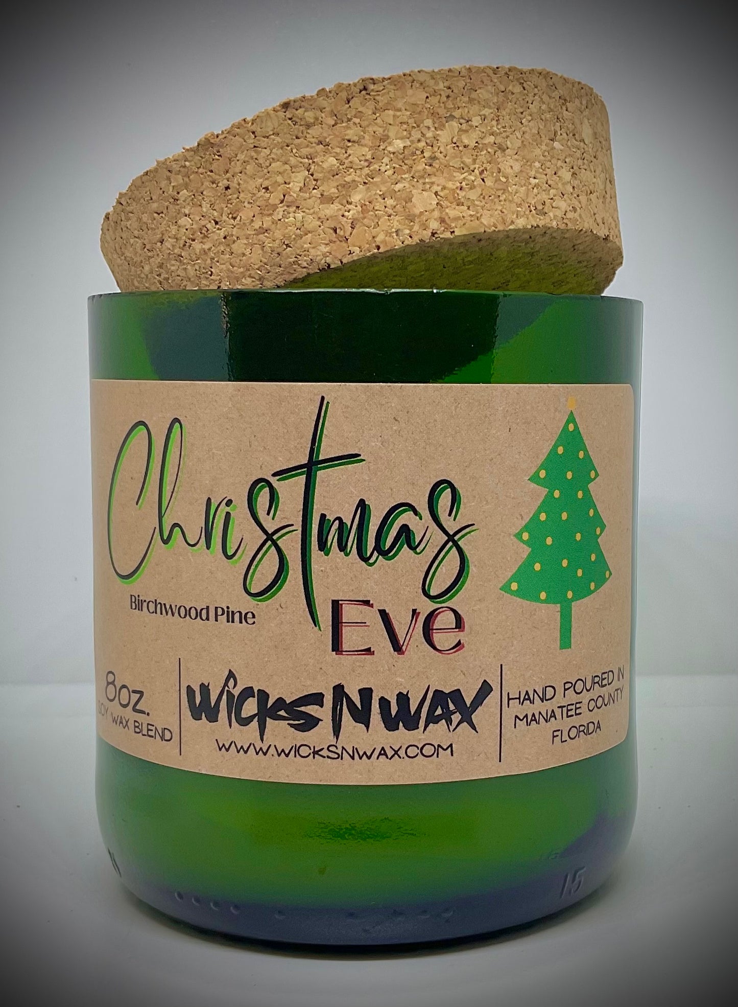 Christmas Eve | Candle | Upcycled Champagne Bottle | WicksNWax