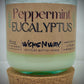 Peppermint Eucalyptus | Candle | 100% Recycled Glass | WicksNWax