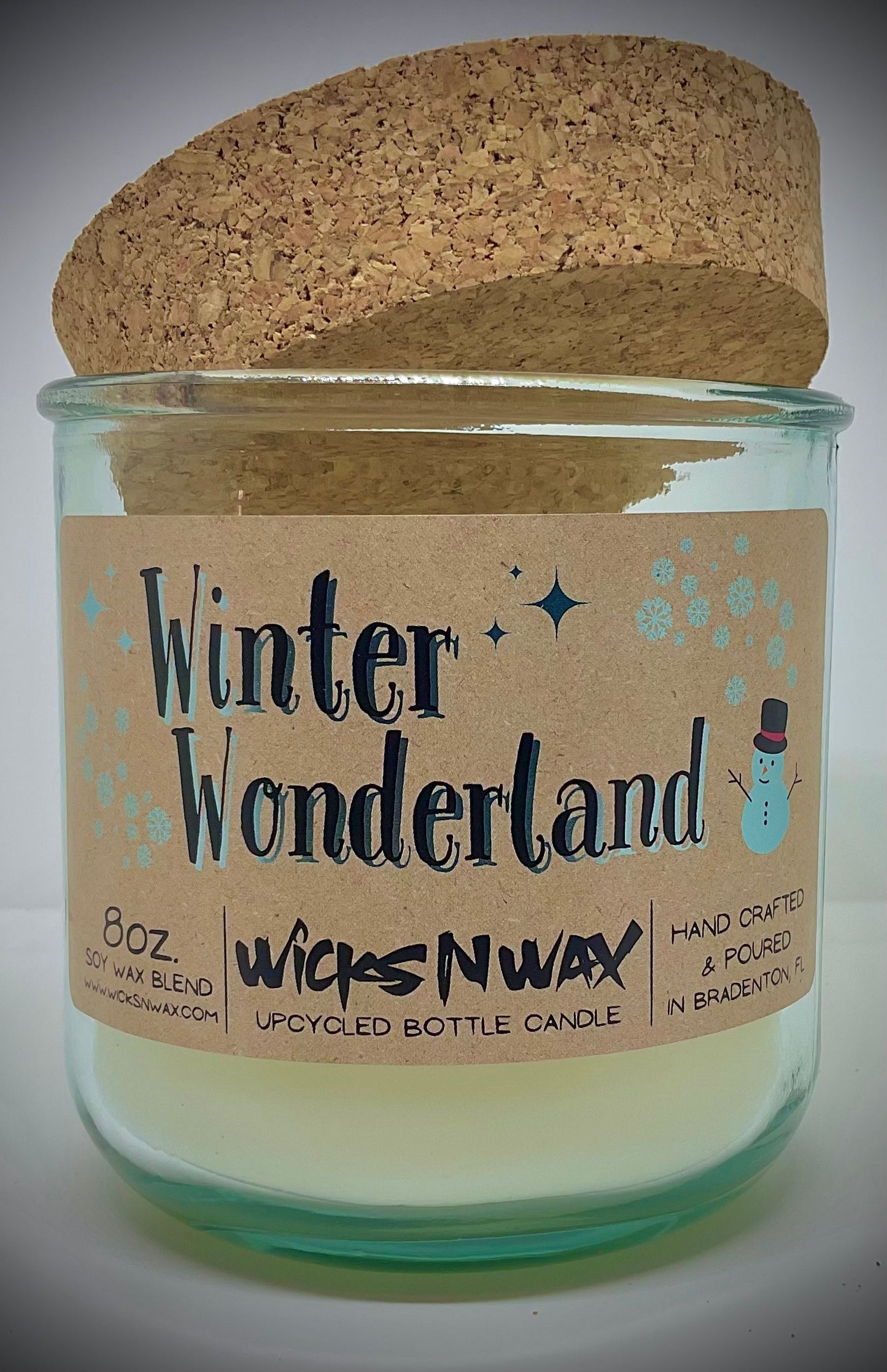 Winter Wonderland | Candle | 100% Recycled Glass | WicksNWax