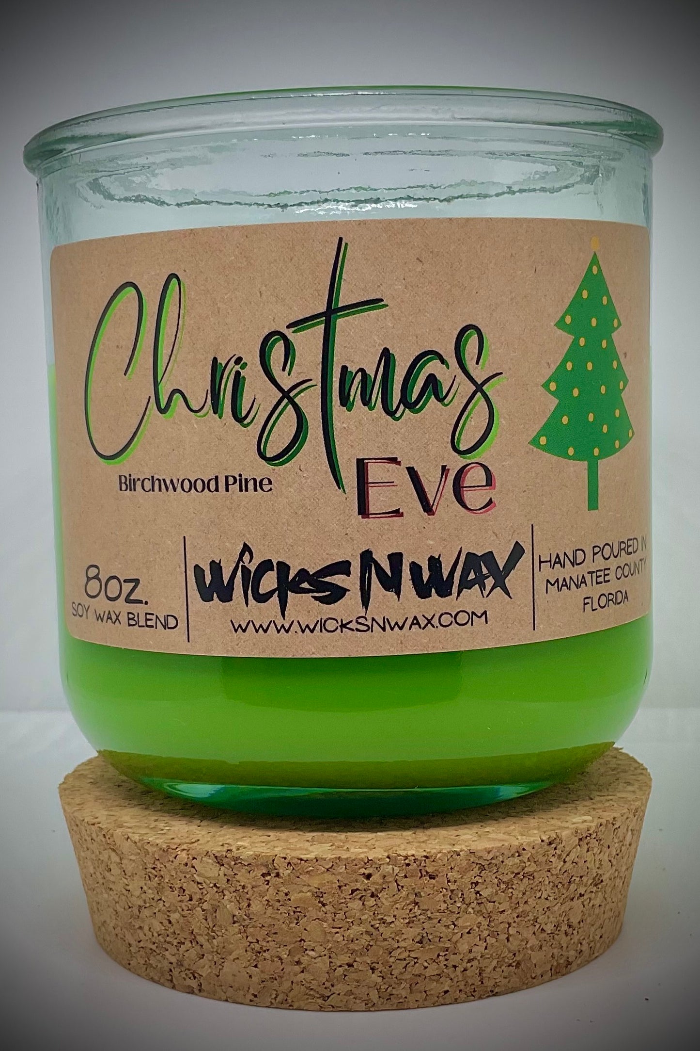Christmas Eve | Candle | 100% Recycled Glass | WicksNWax