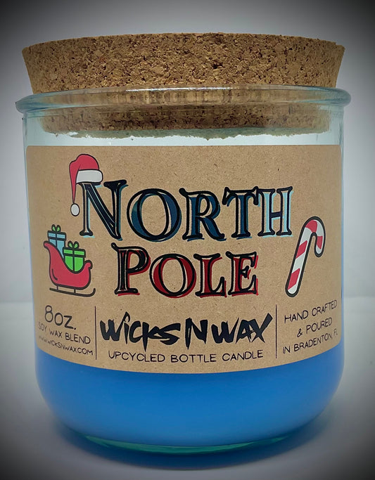 North Pole | Candle | 100% Recycled Glass | WicksNWax