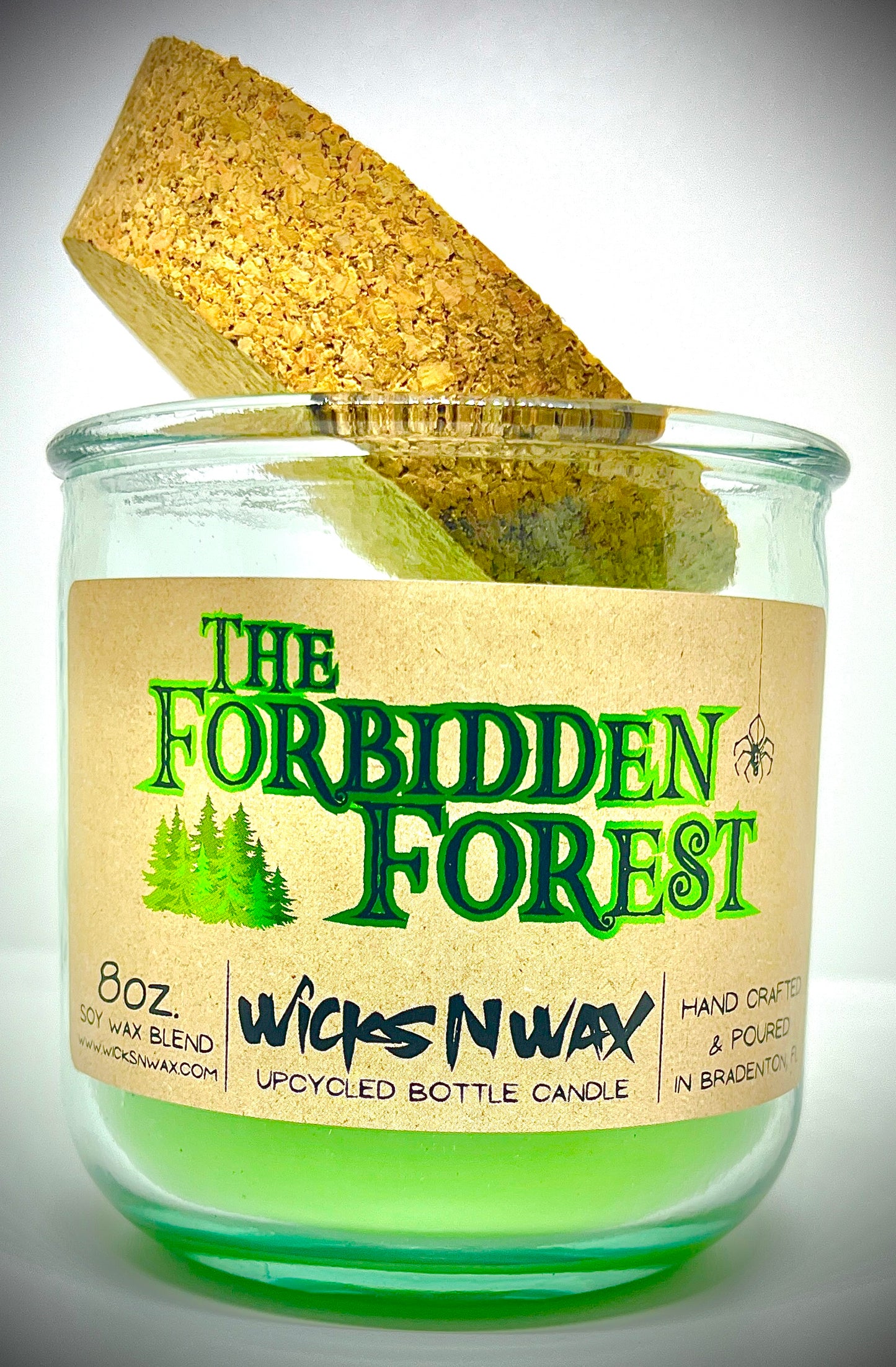 Forbidden Forest | Candle | 100% Recycled Glass | WicksNWax