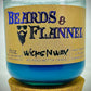 Beards & Flannel | Candle | 100% Recycled Glass | WicksNWax