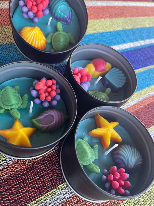 Sea Tin | Decor Candle | Small | WicksNWax