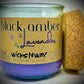 Black Amber & Lavender | Candle | 100% Recycled Glass | WicksNWax