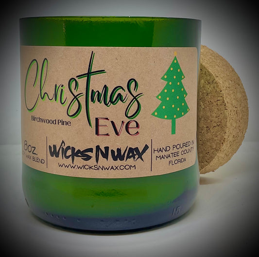 Christmas Eve | Candle | Upcycled Champagne Bottle | WicksNWax