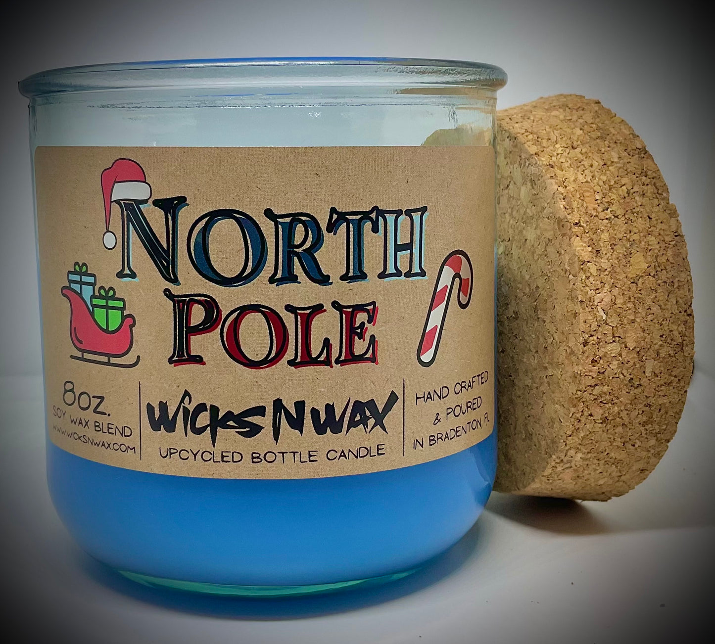 North Pole | Candle | 100% Recycled Glass | WicksNWax