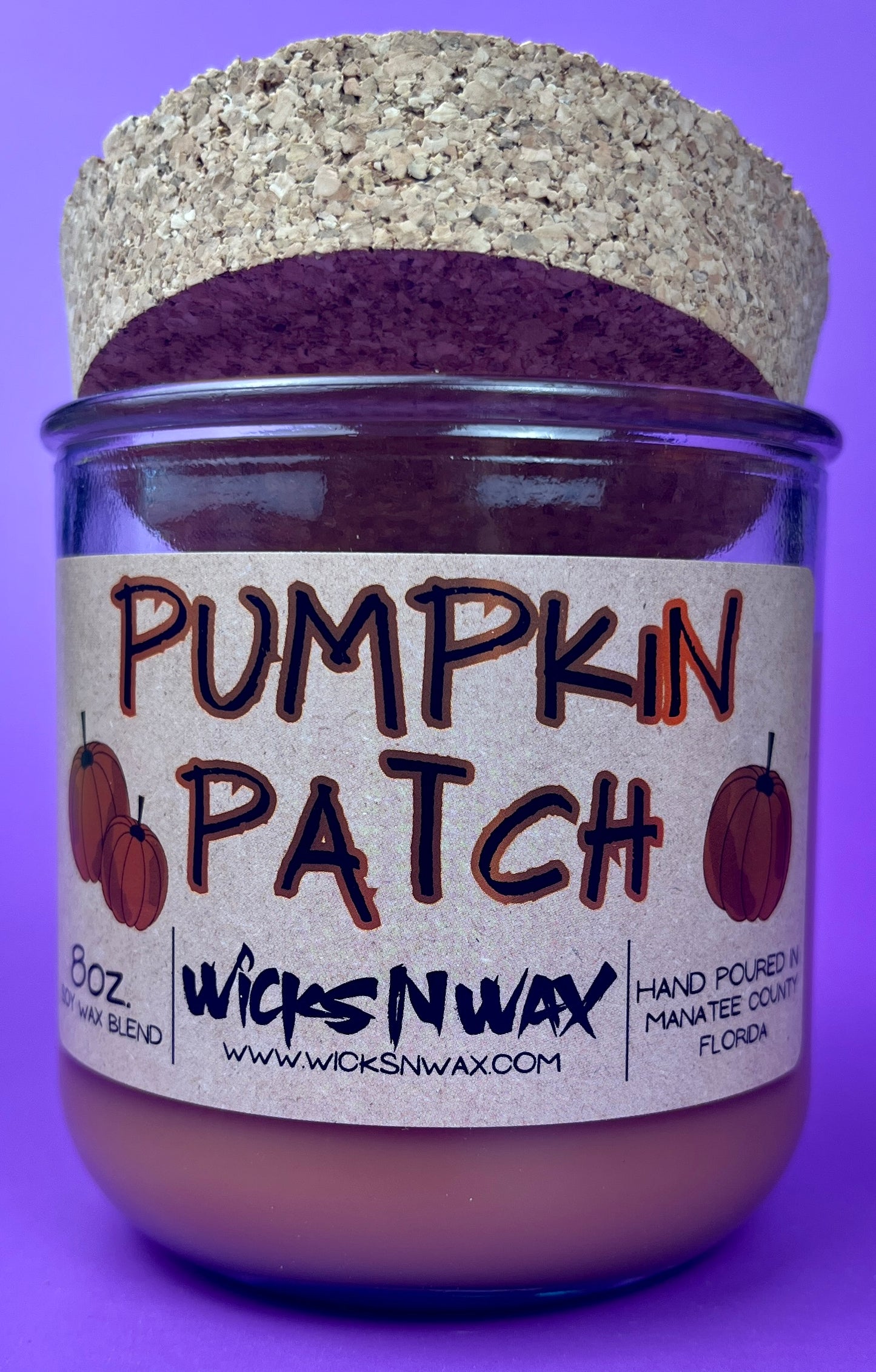 Pumpkin Patch | Recycled Glass Candle | WicksNWax