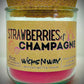 Strawberries & Champagne | Candle | 100% Recycled Glass | WicksNWax