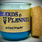 Beards & Flannel | Candle | 100% Recycled Glass | WicksNWax