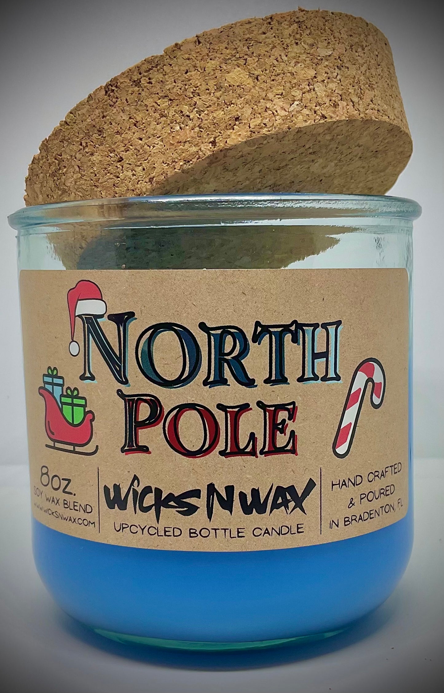 North Pole | Candle | 100% Recycled Glass | WicksNWax