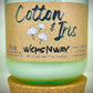 Cotton & Iris | Candle | 100% Recycled Glass | WicksNWax