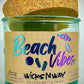 Beach Vibes | Candle | 100% Recycled Glass | WicksNWax