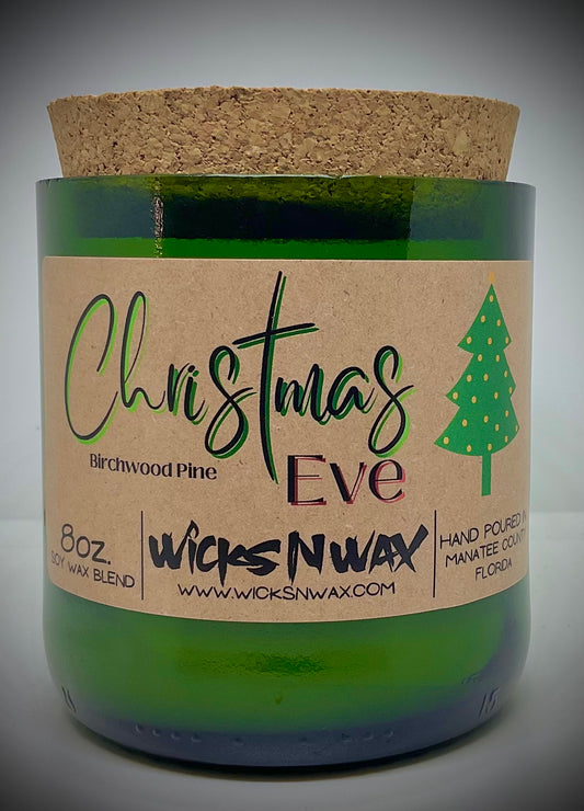 Christmas Eve | Candle | Upcycled Champagne Bottle | WicksNWax