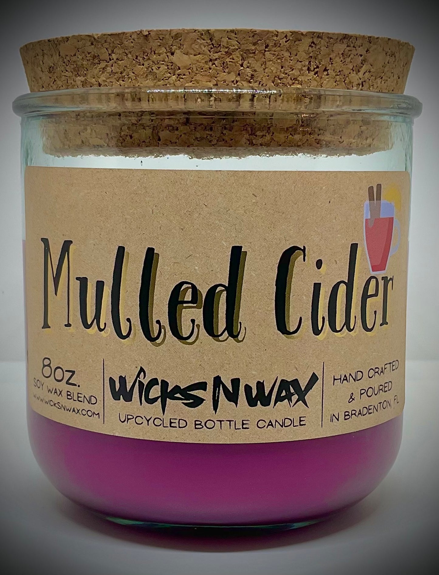Mulled Cider | Candle | 100% Recycled Glass | WicksNWax