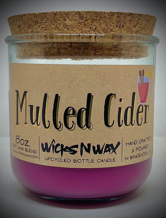 Mulled Cider | Candle | 100% Recycled Glass | WicksNWax