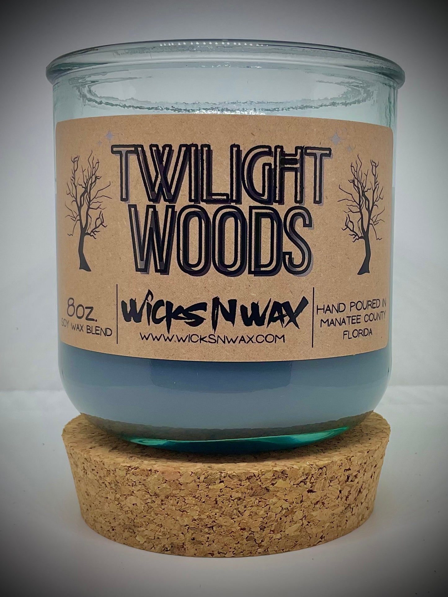 Twilight Woods | Candle | 100% Recycled Glass | WicksNWax