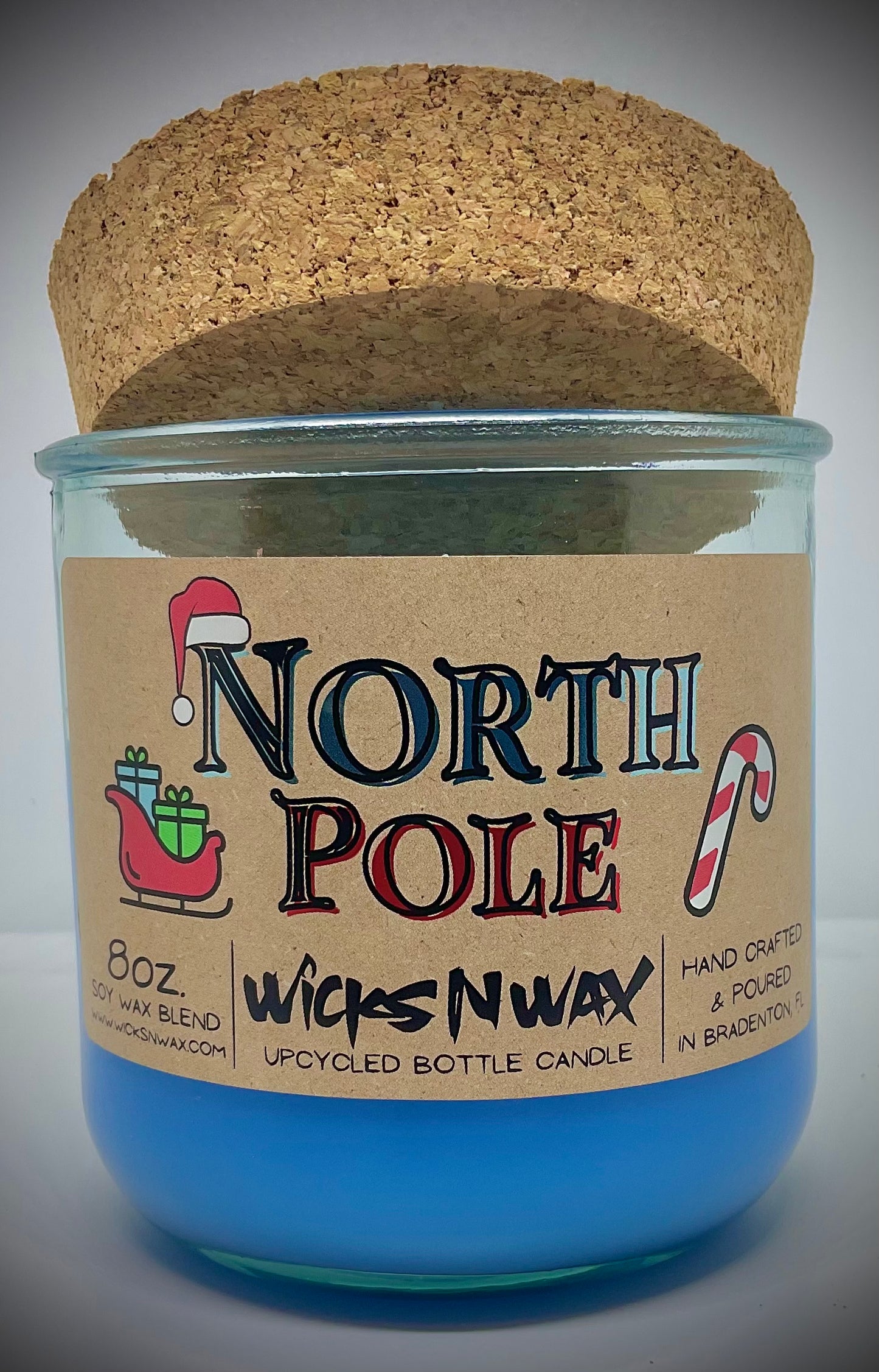 North Pole | Candle | 100% Recycled Glass | WicksNWax