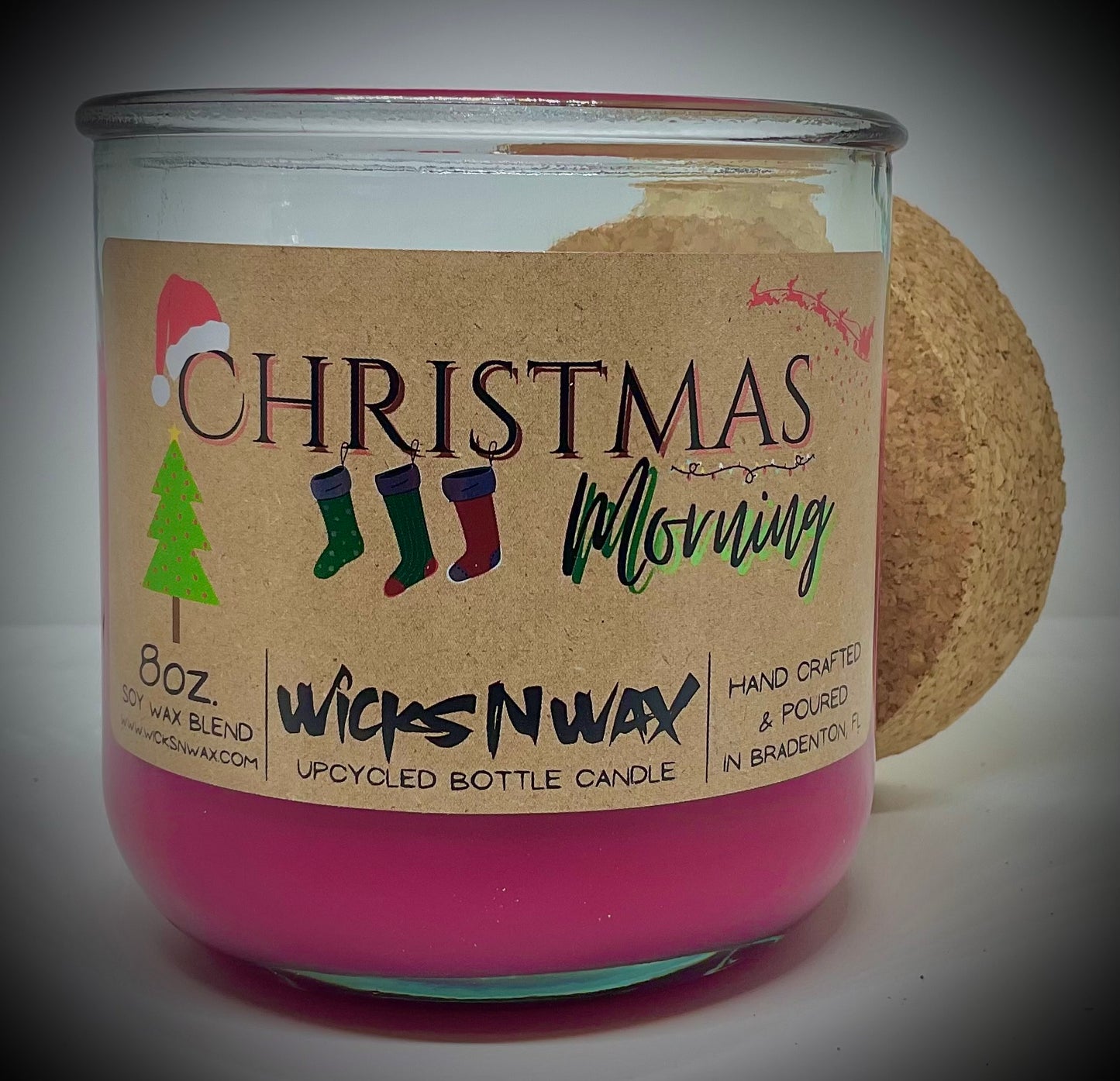 Christmas Morning | Candle | 100% Recycled Glass | WicksNWax
