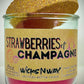 Strawberries & Champagne | Candle | 100% Recycled Glass | WicksNWax