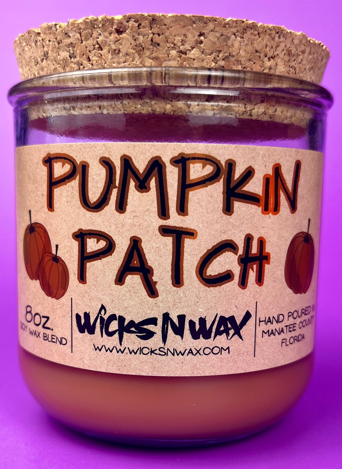Pumpkin Patch | Recycled Glass Candle | WicksNWax