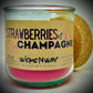 Strawberries & Champagne | Candle | 100% Recycled Glass | WicksNWax