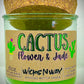 Cactus Flower & Jade | Candle | 100% Recycled Glass | WicksNWax