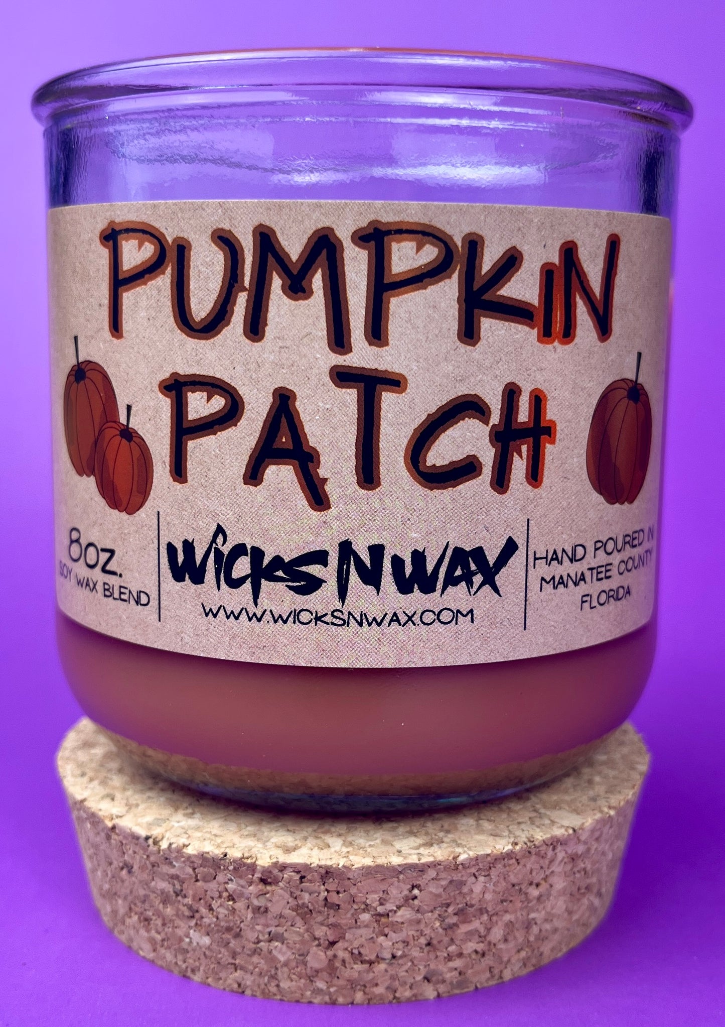 Pumpkin Patch | Recycled Glass Candle | WicksNWax